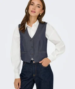 JDY ANTHONY WAISTCOAT DARK DENIM