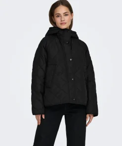 ONLY SIGGA QUILTED JACKET IN BLACK COLOUR