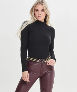 JDY AVA TURTLENECK TOP IN BLACK COLOUR