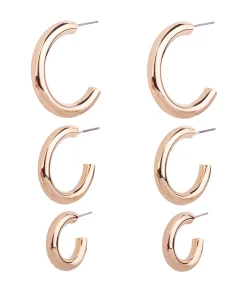 D&X HOOP EARRINGS 3PACK DE1003