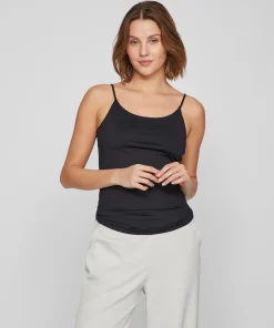 VILA KENZA SINGLET TOP IN BLACK COLOUR