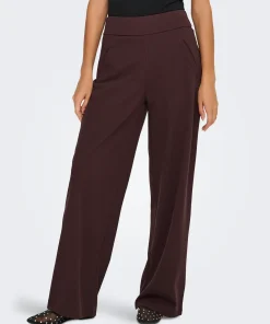 JDY LOUISEVILLE WIDE LEG TROUSERS IN FUDGE COLOUR