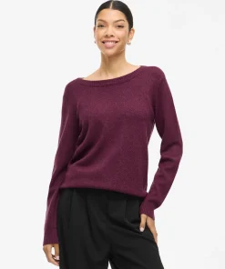 VILA RIL KNIT TOP IN FIG COLOUR