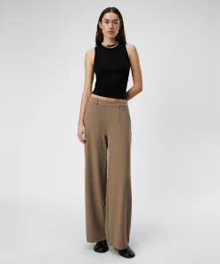 OBJECT LISA WIDE LEG TROUSERS IN FOSSIL COLOUR