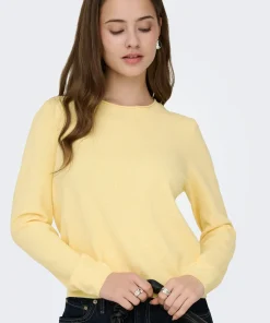 ONLY LOYAL O-NECK KNIT IN SUNLIGHT MELANGE