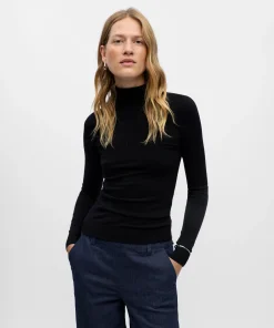 OBJECT THESS ROLLNECK KNIT PULLOVER IN BLACK