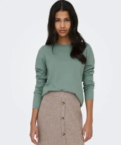 ONLY LOYAL O-NECK KNIT IN CHINOIS GREEN