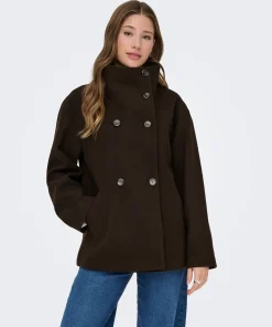 ONLY AUGUSTA HIGHNECK JACKET COFFEE