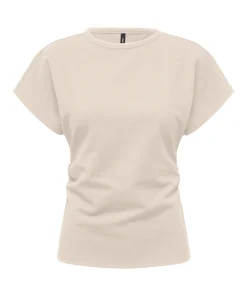 ONLY ATLAS SINCHED WAIST TOP IN PUMICE STONE