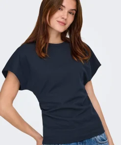 ONLY ATLAS SINCHED WAIST TOP IN NAVY