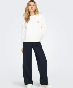 ONLY ATLAS WIDE LEG TROUSERS IN NAVY