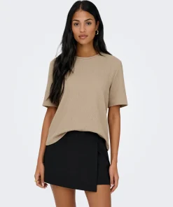 JDY DEBBIE TOP IN SILVER MINK