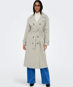 ONLY DISA LONG TRENCHCOAT IN FOSSIL