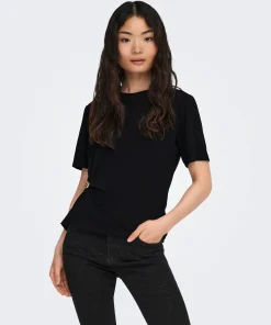 ONLY ELENA DETAIL T-SHIRT IN BLACK