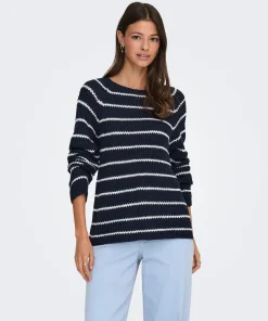 JDY ELLEN RAGLAN PULLOVER KNIT IN NAVY