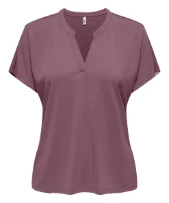 ONLY FREE SPLIT TOP IN ROSE BROWN