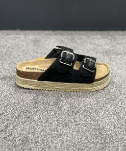 REFRESH SANDALS 175013 IN BLACK