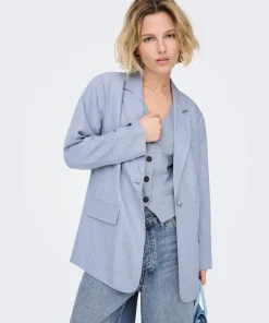 ONLY LINDA BOYFRIEND BLAZER IN VINTAGE INDIGO MELANGE