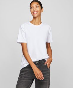 VILA NORA BASIC T-SHIRT IN WHITE