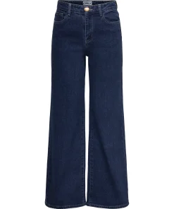 ONLY OPAL HIGH WAIST WIDE FLARED JEANS IN DARK DENIM