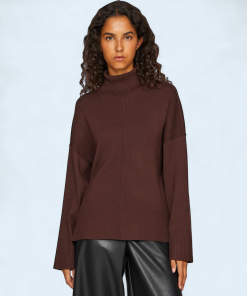 VILA OSTRIA ROLLNECK KNIT IN COFFEE BEAN