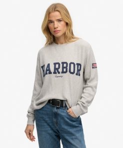 SUPERDRY ATHLETIC ESSENTIAL GRAPHIC TOP IN GREY MARL