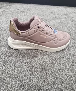 SKECHERS UNO LITE SHIMMER ALONG IN MAUVE / ROSE GOLD