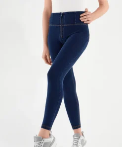 FREDDY 7/8 HIGH WAIST DENIM YELLOW STITCH