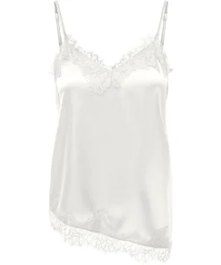 ONLY BELLA STRAP SATIN LACE TOP IN CREAM