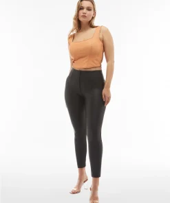 FREDDY 7/8 HIGH RISE LEATHER BLACK