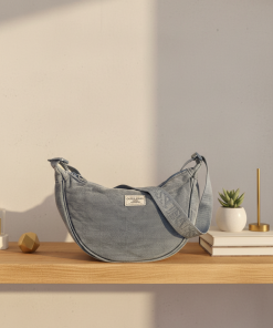 GUESS TWILL CROSSBODY BAG IN DENIM