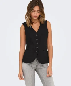 JDY RIVER WAISTCOAT IN BLACK