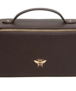 ALICE WHEELER TRAIN CASE IN CHOCOLATE