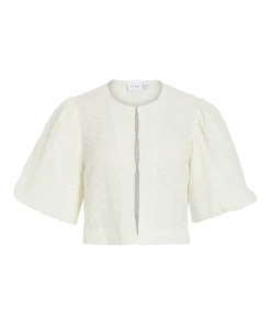 VILA CLEO ONECK LACE BOLERO CREAM