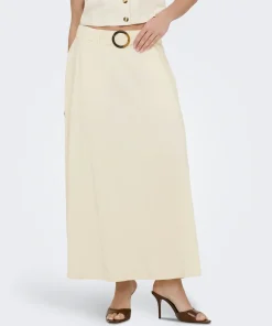JDY MILAN LINEN HIGH WAIST SKIRT WITH BELT