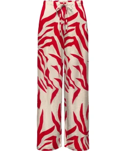 ONLY SAKURA LOOSE PULL UP PANTS ( CHERRY RED PRINT )