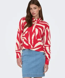 ONLY SAKURA SHIRT IN RED PRINT