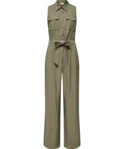 ONLY TILA LIFE S/L BELT JUMPSUIT STONE GRAY