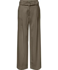 ONLY TILA LIFE HW BELT WIDE PANT STONE GRAY