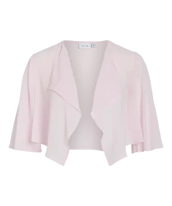 VILA URA 3/4 SLEEVE OPEN BOLERO IN CHERRY BLOSSOM