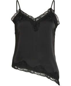 VILA LACEY STRAP TOP BLACK