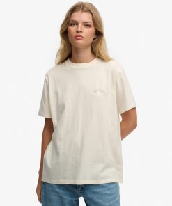 SUPERDRY ESSENTIAL LOGO LOOSE TEE IN DESERT BONE