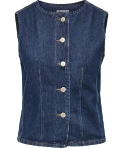 ONLY LAYA S/L FITTED DENIM WAISTCOAT