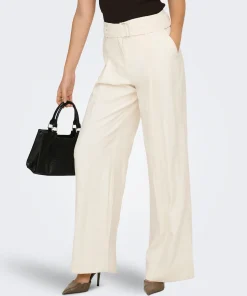 ONLY TILA LIFE HW BELT WIDE PANT CLOUD DANCER