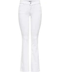 ONLY BLUSH MW FLARED SIK730 WHITE DENIM