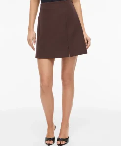 VILA CAMMI SHORT SKIRT IN COFFEE BEAN