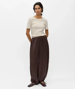 OBJECT CHILLI SUPER WIDE PANTS IN SEAL BROWN