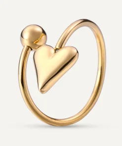 D&X GOLD HEART RING DR0552