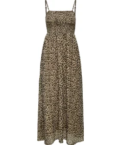 ONLY ELENA VIKKI STRAP ANK DRESS LEOPARD