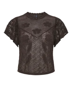 ONLY ESTRALLA SHORT STRUCTOP IN MOLE BROWN